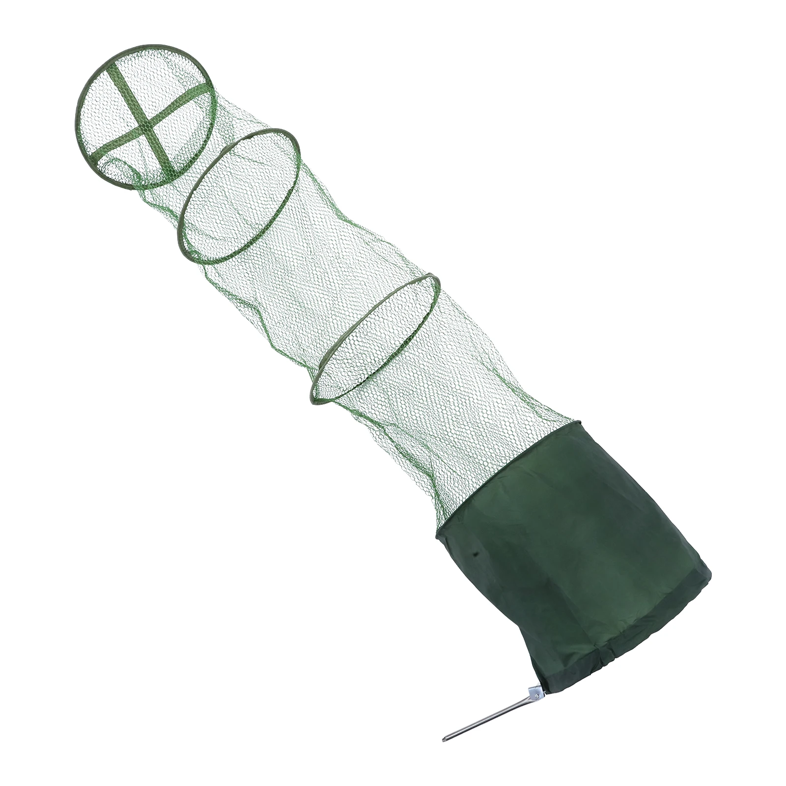 

Fishing Locating Basket Wear-Resistance Foldable Fishing Guard Net Easy Install Ground Peg Fish Storage Net Portable Fish