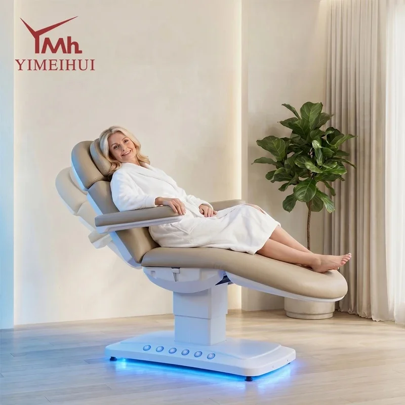 Aesthetic Reclining Medical Examination Tattoo Spa Massage Tables Electric 3 Motor Cosmetic Facial Beauty Beds
