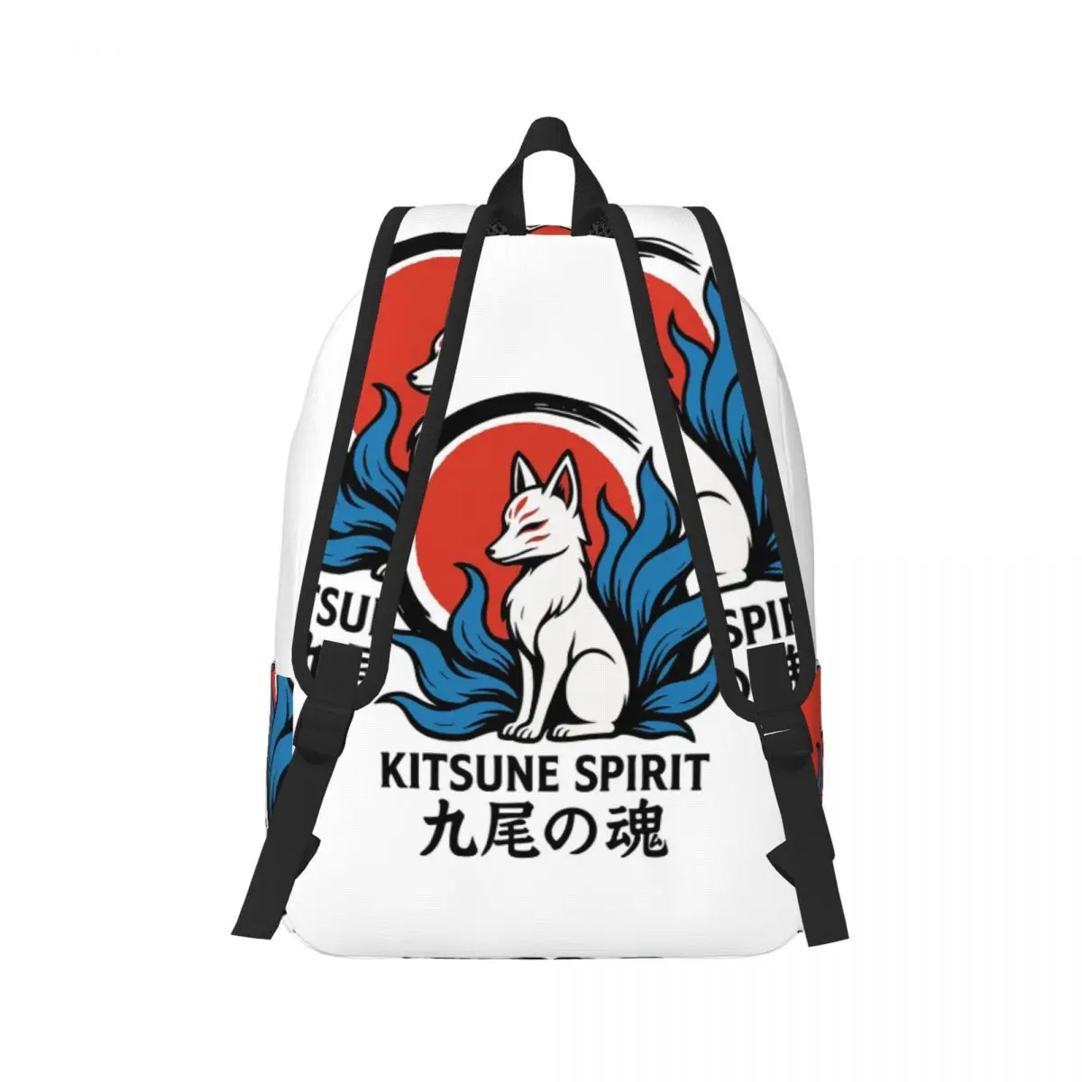 Kitsune Spirit Nine Tailed Soul Backpack Daypack Large Capacity Boys Girls BookBag School Bag Shoulder Bags for Men Women