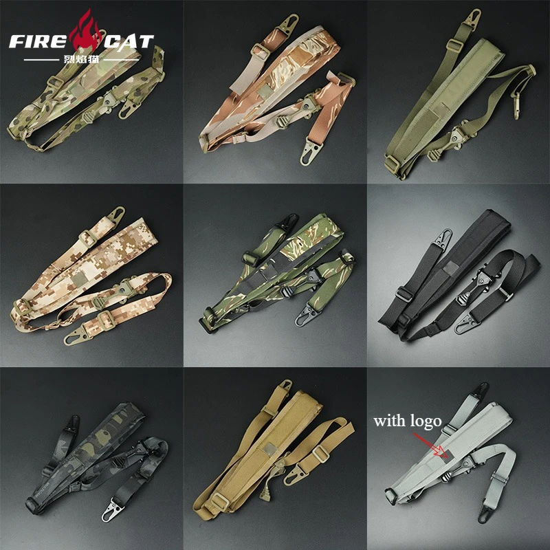 

US Warehouse Tactic FERR 2 Point Sling Shoulder Strap Outdoor Rifle Sling Shoulder Strap Metal Buckle Belt Hunting Accessories