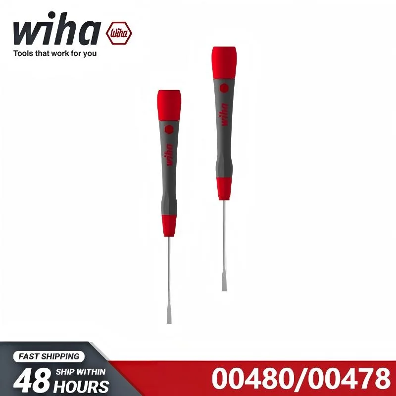 Wiha 00480/00478 Destornillador de precisión de cabeza plana: alemán de alta precisión, para reparación de electrónica (261)