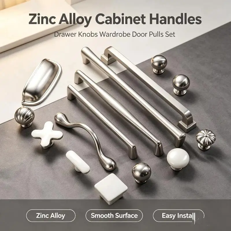 Nickel Brushed Wardrobe Long Pull Handle Minimalist Cabinet Door Handle