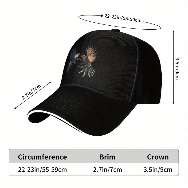 1pc Fashionable 3D Rooster Print Baseball Cap, Breathable Mesh Design for Golf And Outdoor Sports view 5