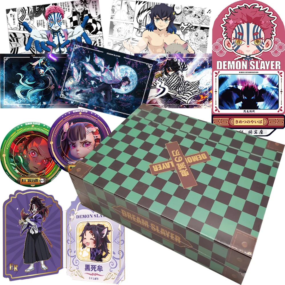 

Japanese Anime Demon Slayer Collection Cards Kochou Shinobu Kanroji Mitsuri Modern Fashion Magazine Cover Model Cards Toys Gifts