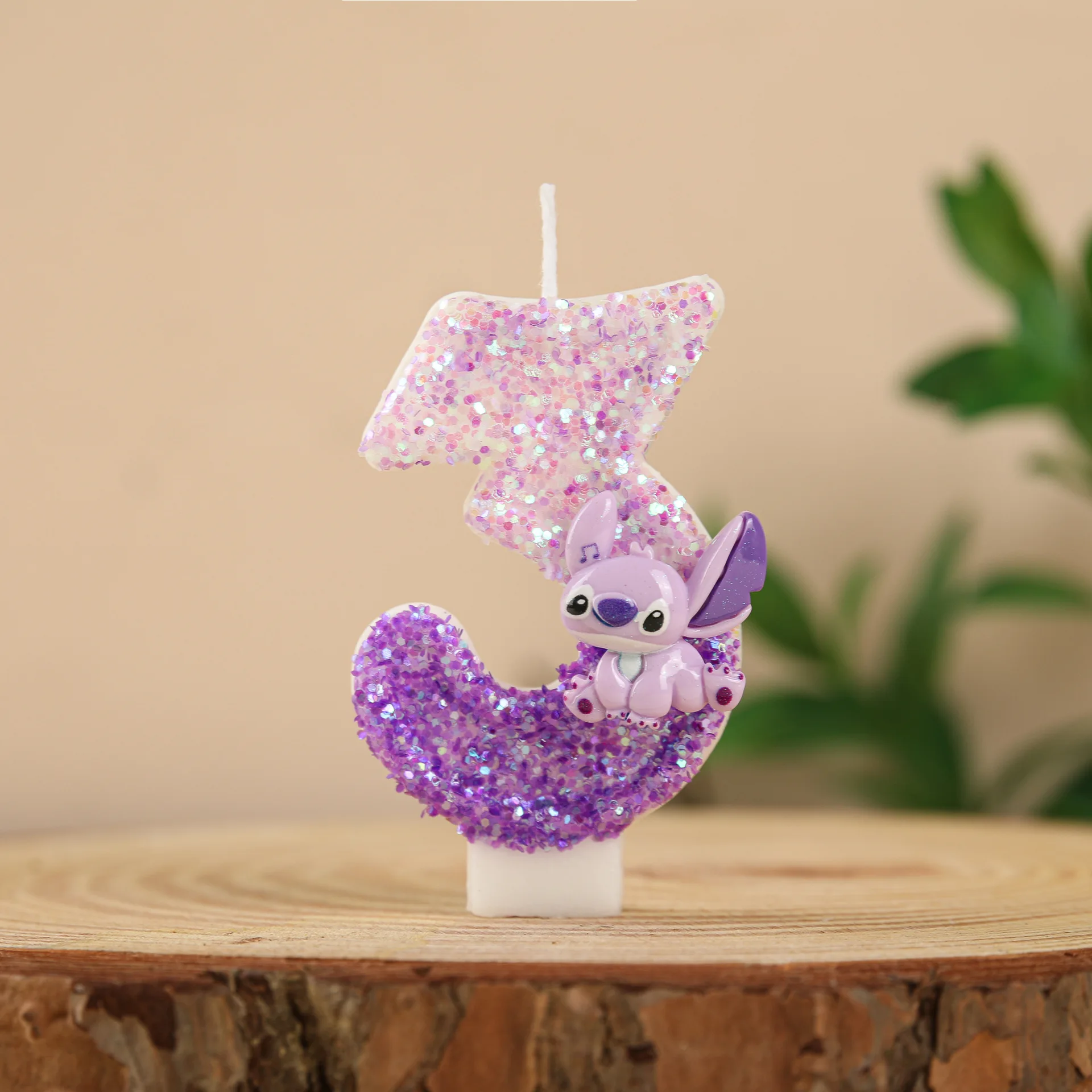 Cartoon Langohr Tier digitale Kerze Baby erster Geburtstag Kuchen Dekoration kreative Pailletten Kerze