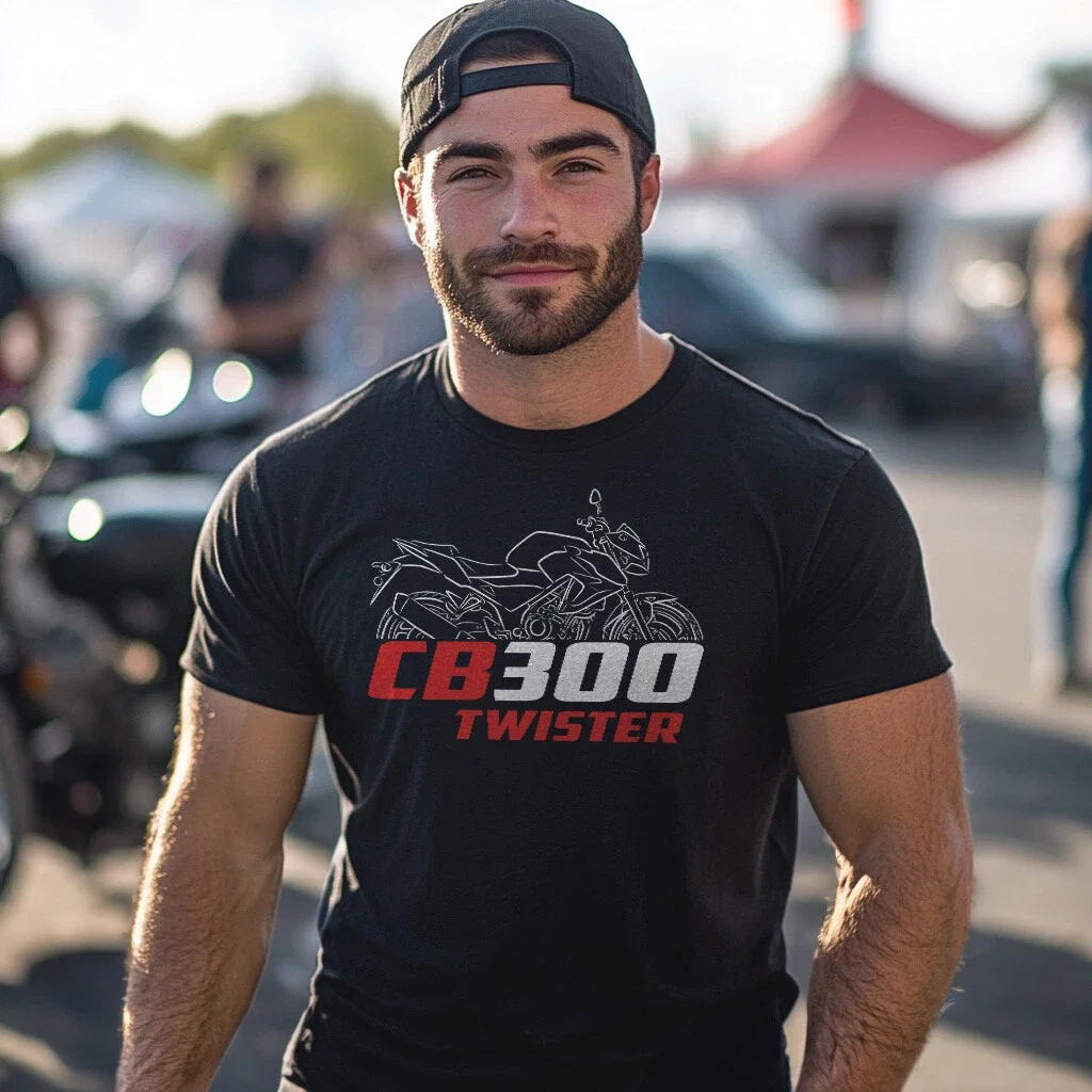 

Motorcycle T-shirts Ho.nd.as CB300F & CB300R fans Biker Tee Graphic Summer Short Sleeves 100% Cotton Cool Tee
