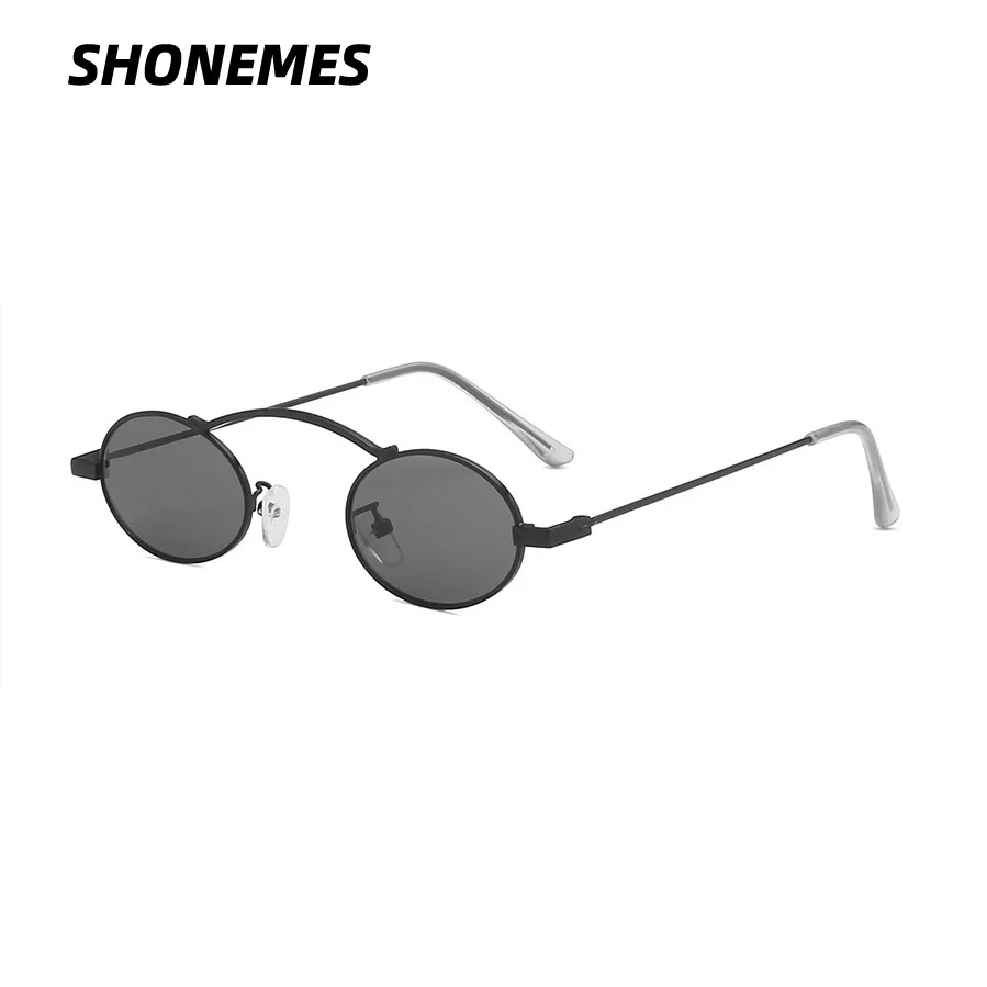 

SHONEMES Small Oval Sunglasses Men Women Arched Bridge Eyewear Steampunk Outdoor UV400 Sun Glasses for Female Male