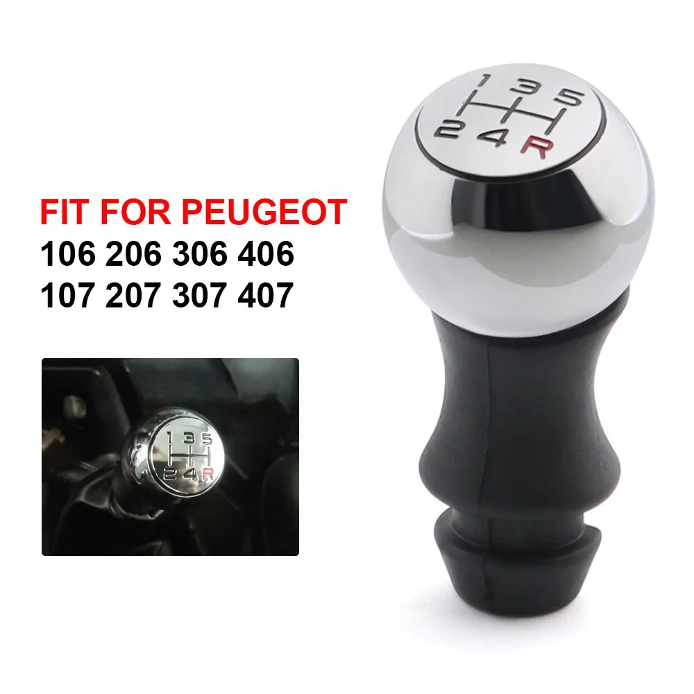 5 Speed Car Gear Shift Knob Shifter Hand Stick Lever Fit For Peugeot 106 206 306 406 107 207 307 407 301 308 2008 3008 C2