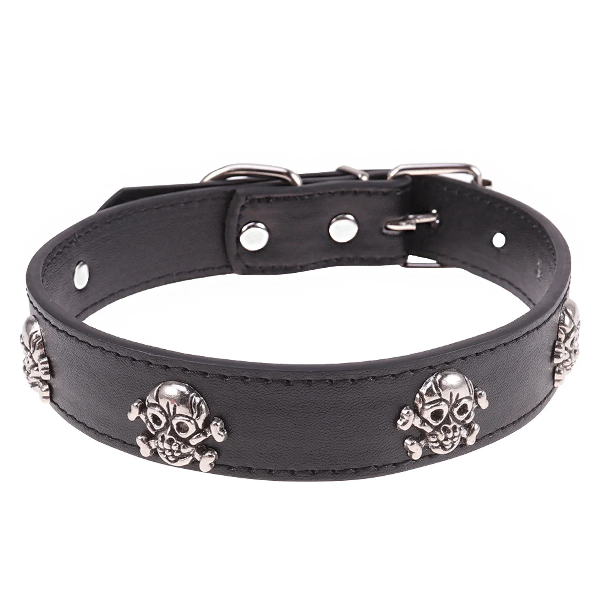 

1Pcs Black Halloween Pet Skull Collar Adjustable Comfortable Dog Cat Puppy Collar Fashion Pet Accessories