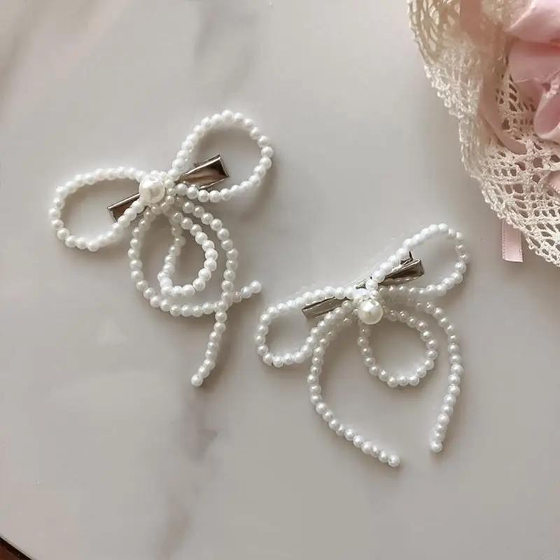 Sweet Artificial Pearl Hair Clip Girl Korean Hairpin Female Hair Accessories C63C