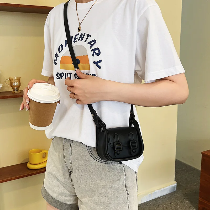 Women Bags Trendy Fashionable Retro Shoulder Bag Casual Crossbody Bag Children Messenger Bag Kids Bags for Girl Solid Wallet 가방