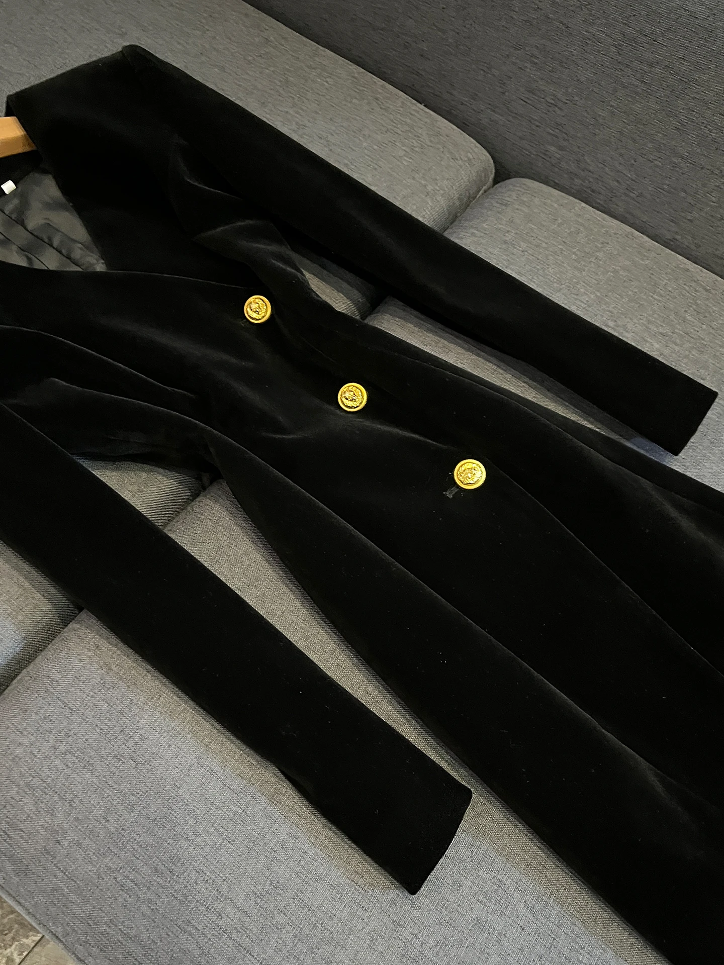 Ele velours tissu Long Sve v-ne coupe ajustée t-shirt bouton costume pour femme Dr Classy trajet Sle vêtements toutes saisons