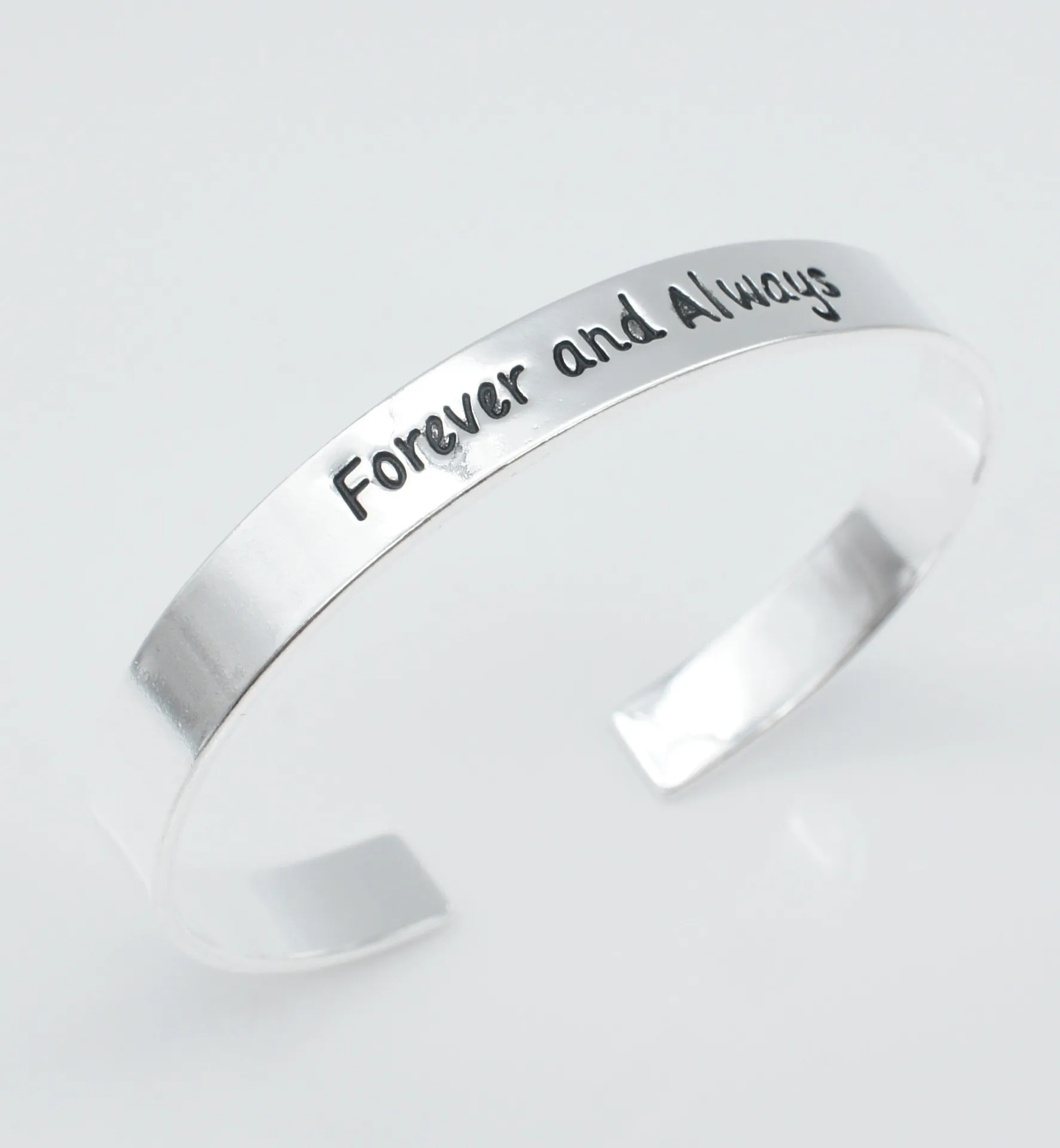 Pulsera Abierta de Plata, Joyería de Moda, Regalo para el Día de la Madre o Cumpleaños