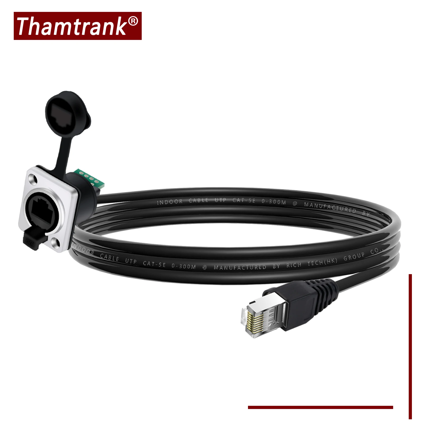 4Pcs RJ45 Male To F… - image