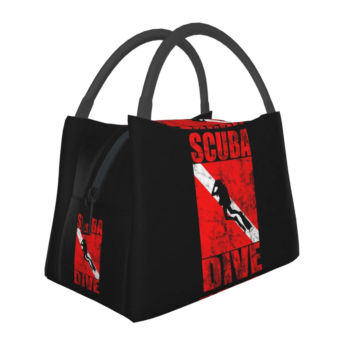 Scuba Dive Diver Down Flag Diving Gear Lunch Bag for School Bento Storage Food Boxes Container Cooler Thermal Lunch Box Tote