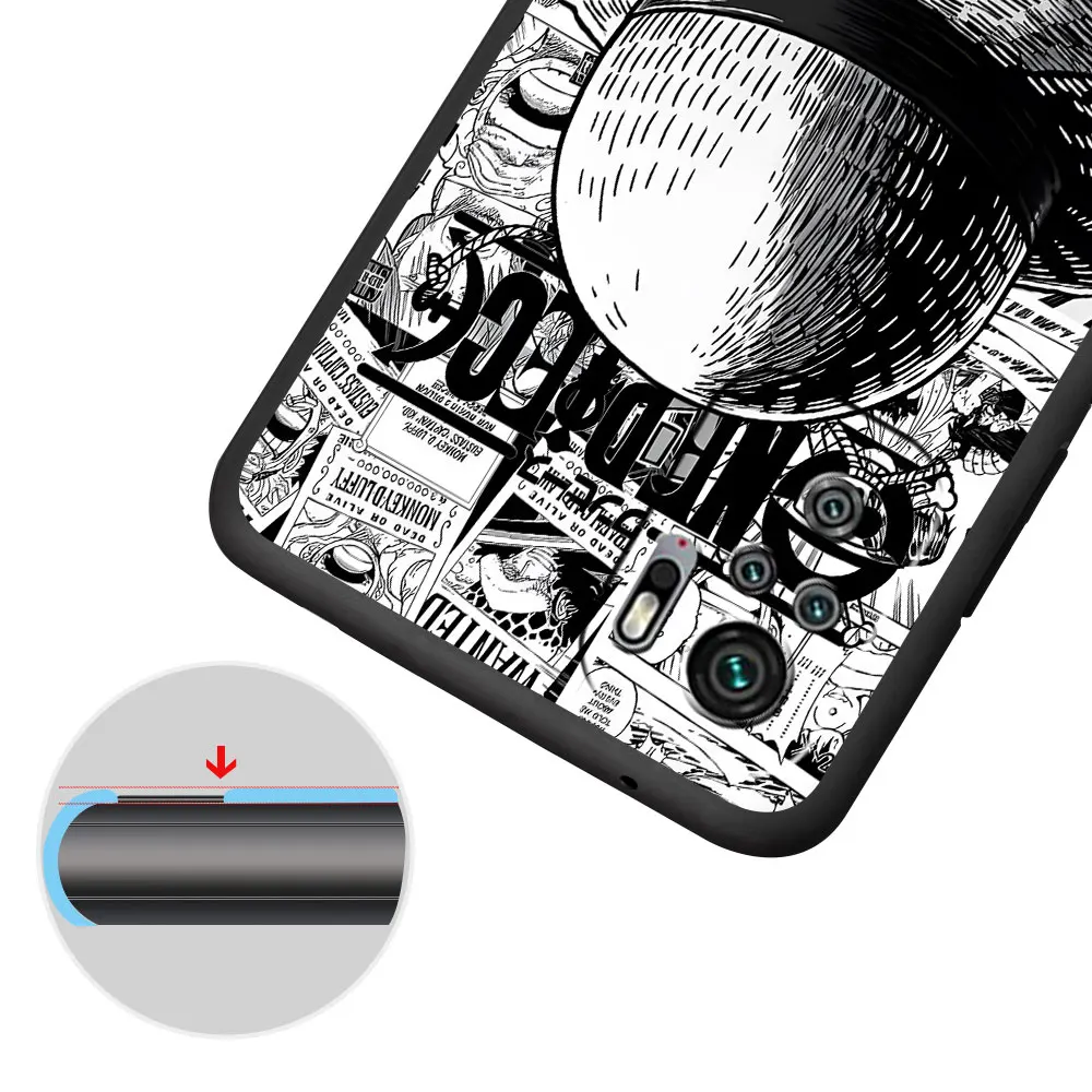 One Piece Comic Luffy Case for Xiaomi Redmi 12C A5 7A 15C 10X 10C 6A 10A 9 9C 9T 8A 6 12 8A 10 8 9A 13C A1 Black TPU Phone Cover