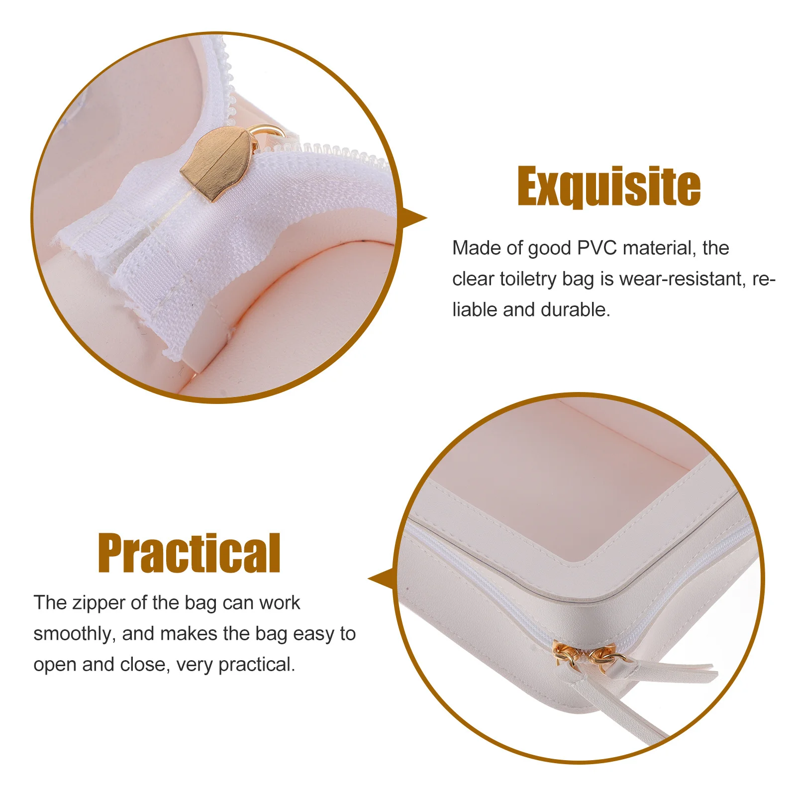 

1pcs Clear Toiletry Bag Waterproof Pvc Travel Makeup Bag Transparent Organizer For Women Flight Camping Gym Essentials