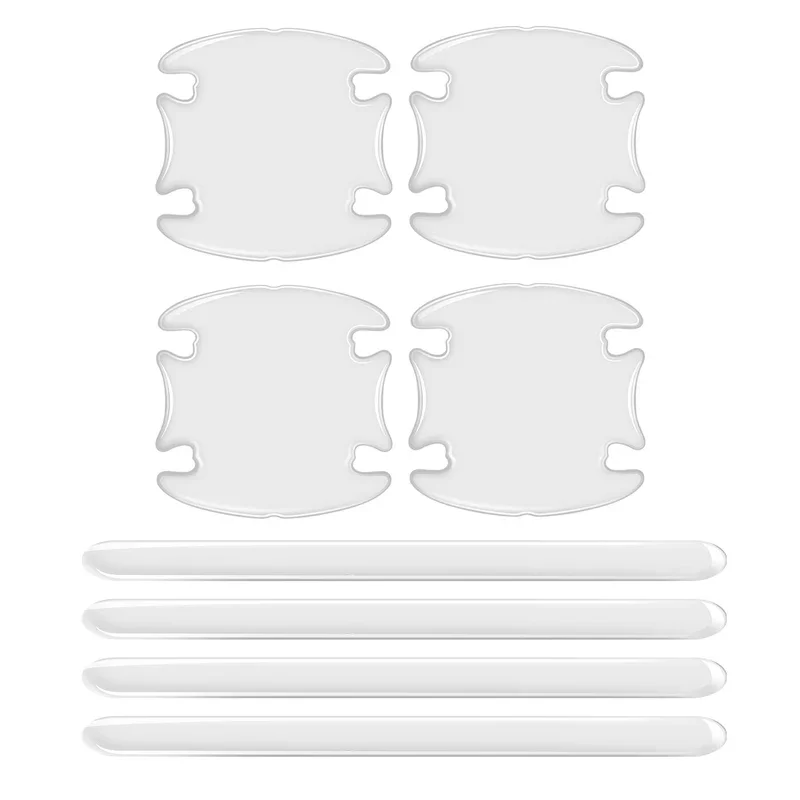 

Car Door Handle Bowl Scratch Protective Stickers Carbon Fiber Protector Cars Sticker Car Handle Anti-collision Protection Strip