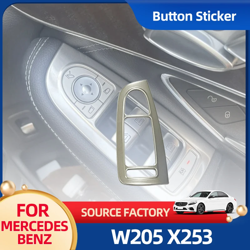 

Interior Stickers Right helm For Mercedes-BenzW205 X253 C-Class GLC interior door armrest window lift switch button panel cover