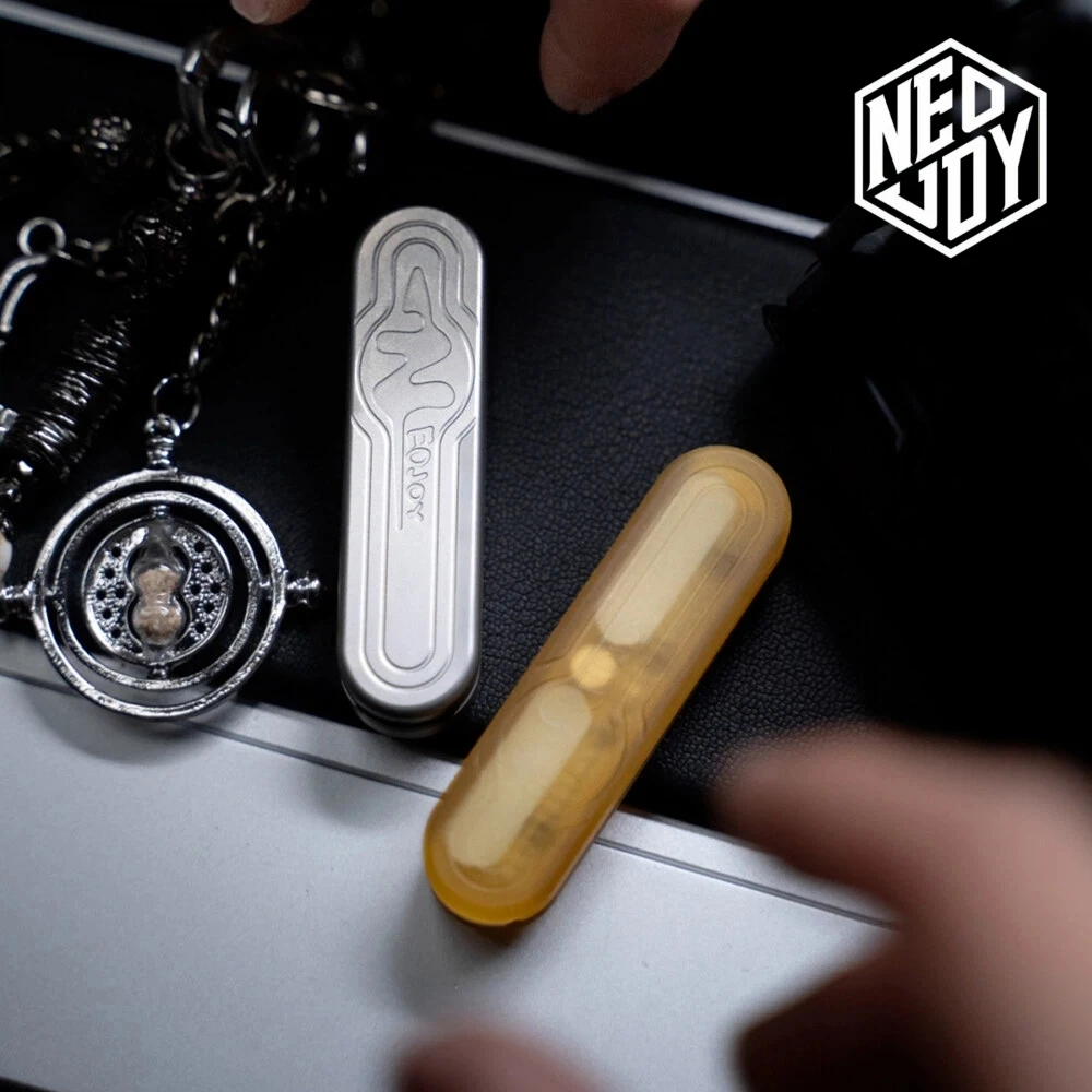 

NEOJOY EDC Spicy Gluten Push Slider Stress Relief Toy Stainless Steel Slider Original Designs Anxiety Relief Gadgets Novelty Toy