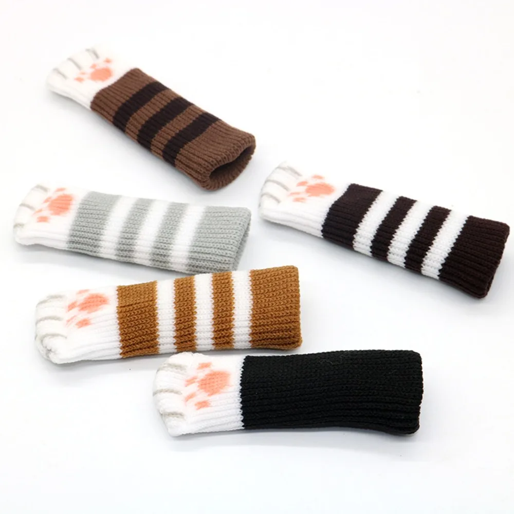 4/8Pcs Floor Protector Chair Leg Socks Non-Slip Furniture Table Legs Sleeve Home Decor Knitting Wool Furniture Feet Covers