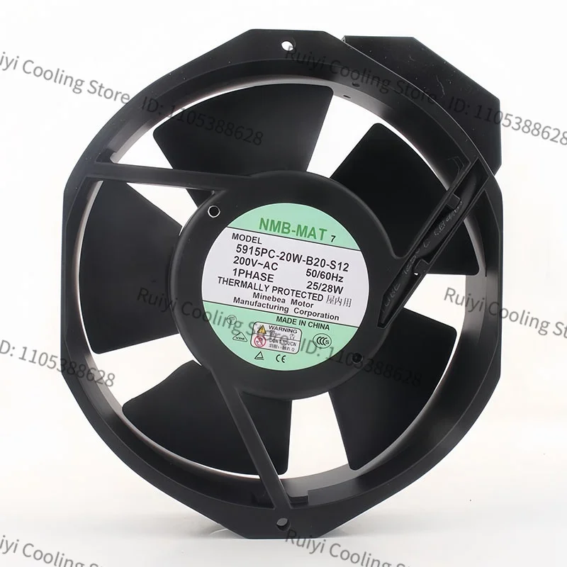 Cabinet cooling fan NMB AC200V 17CM 5915PC-20W-B20-S12 25/28W 17238 Original Mabaya metal high-temperature resistant fan