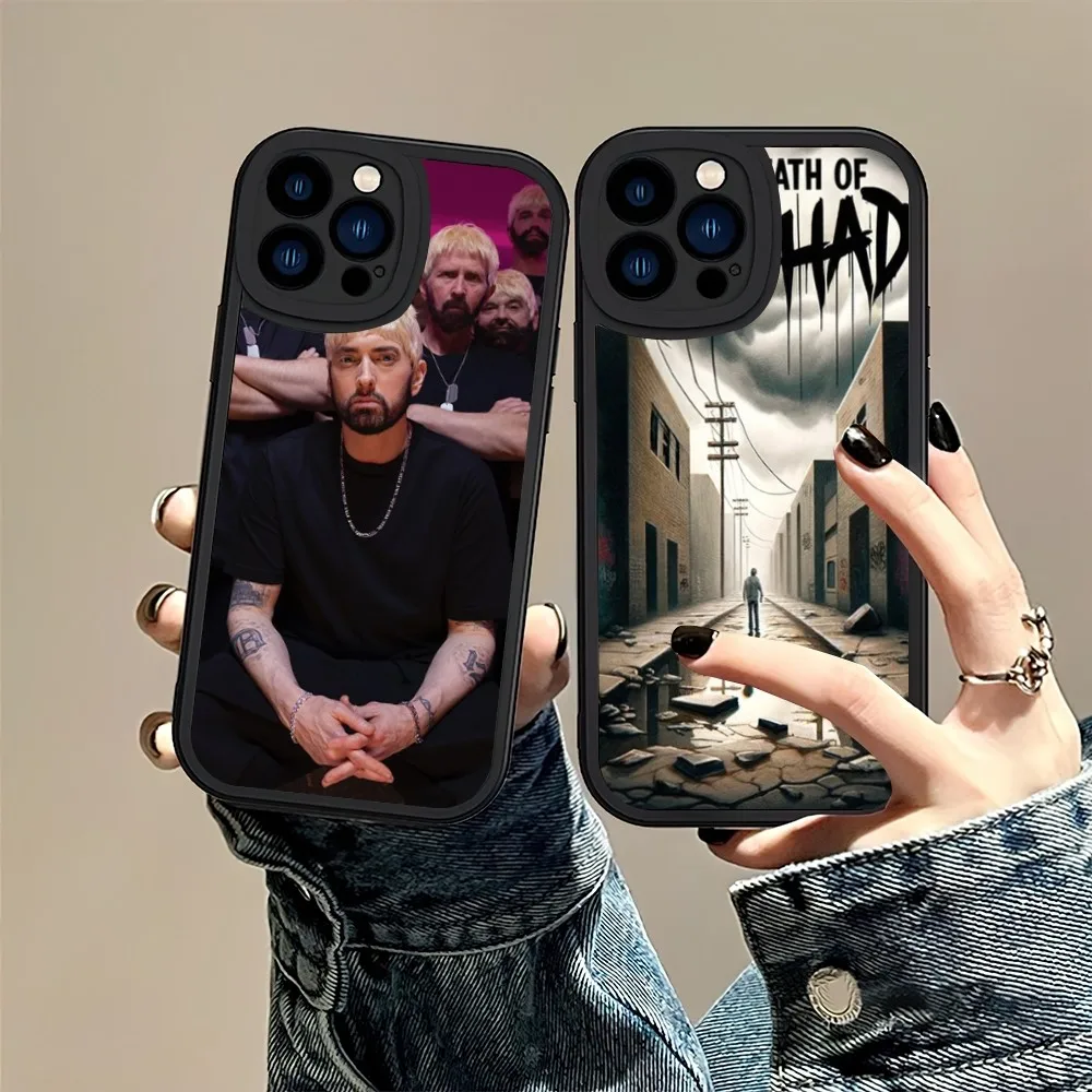 Rapper Eminem Death Shady Phone Case For iPhone 11 12 13 14 15 X XR Pro MAX 7 8 Plus Lens Protective Leather Soft Back Cover