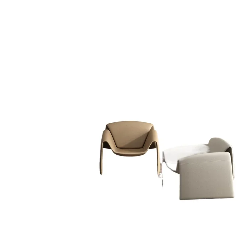 Italian modern simple sofa crab chair light luxury irregular leisure living room chair ergonomic design