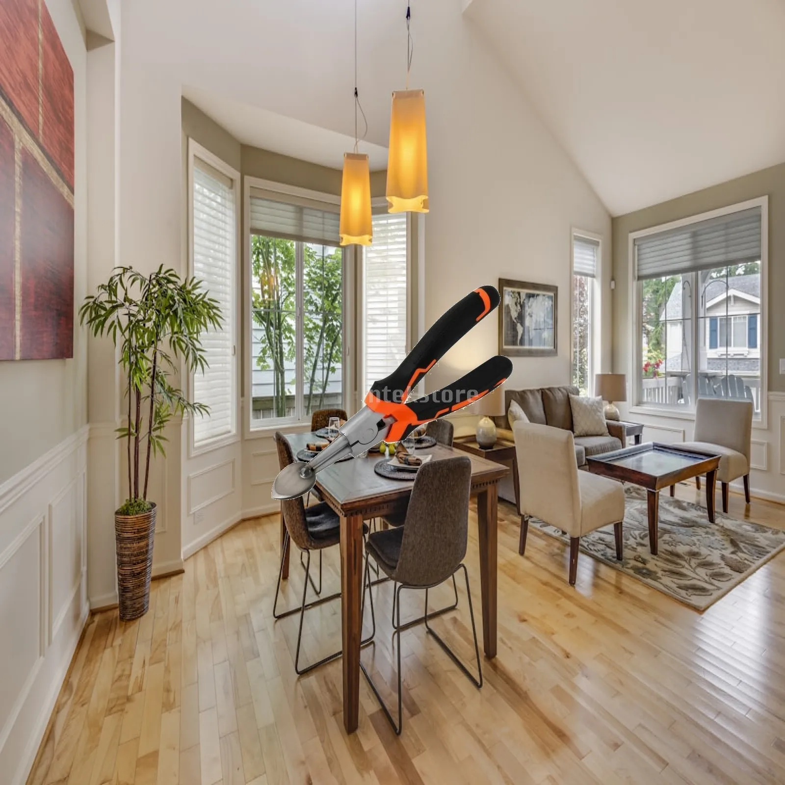 ドリアンオープナー工業用器具ステンレス鋼プライヤースタイルフルーツツールノンスリップグリップ家庭用キッチン用