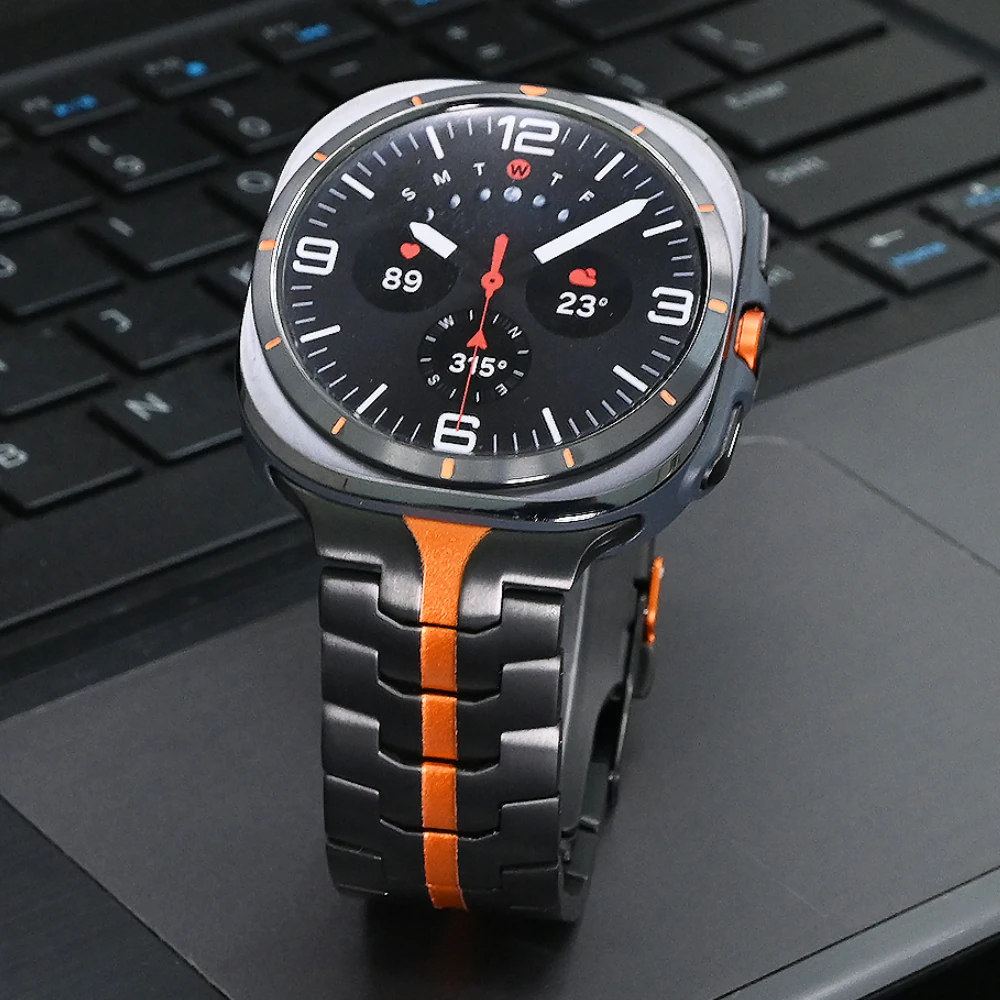 

Bracelet for Samsung Galaxy Watch Ultra 47mm Luxury Titanium Metal Strap for SAMSUNG ULTRA 7 47MM No Gaps Men Business Link Band