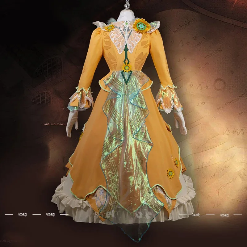 ชุดคอสเพลย์นักข่าว CyIdentity V พร้อมวิกผม ชุดเดรส Alice DeRoss เสื้อคลุม หมวกประดับดอกไม้ แว่นตา สำหรับผู้หญิง ผู้ชาย งานคาร์นิวัล ฮาโลวีน