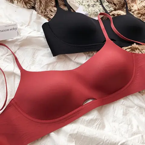 Vintage thin comfortable lingerie large breasts show small gathered underwear without steel ring  side breasts breathable bra