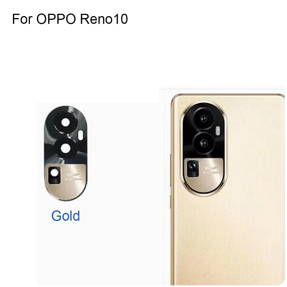 Lente de vidro para OPPO Reno 10, câmera traseira, Peças de reparação Substituição, testado, novo