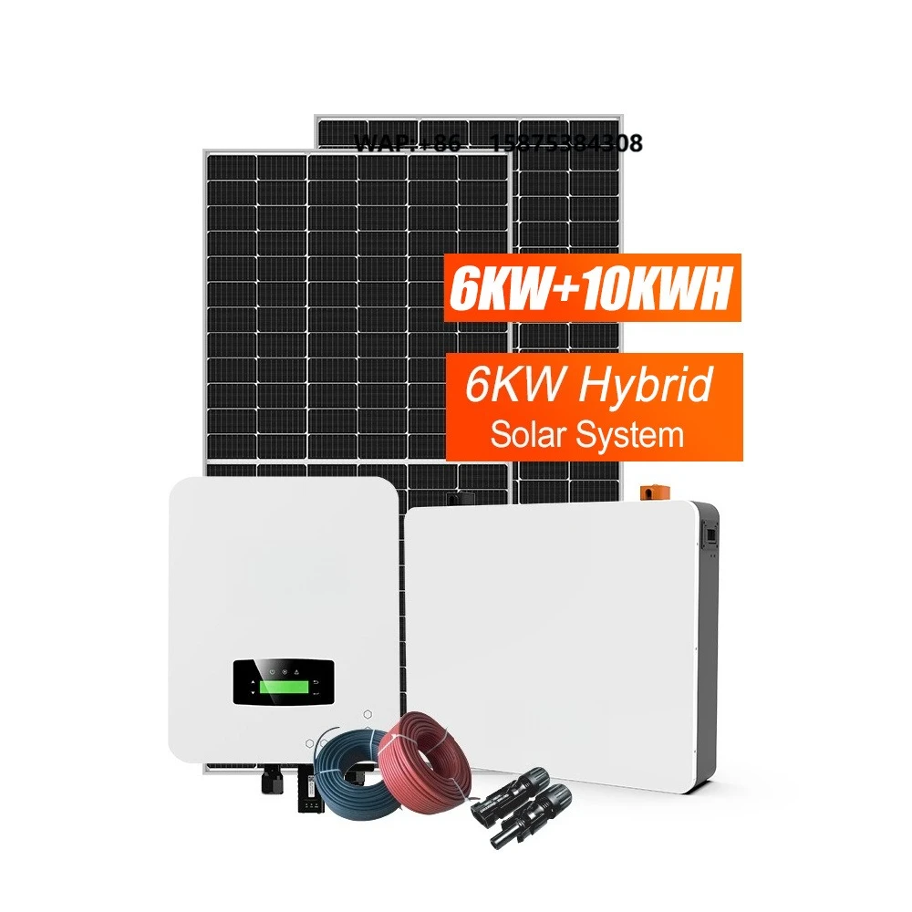 High Capacity Hybrid Solar Power System 6kW with Battery Storage Options for Whole House Power Supply