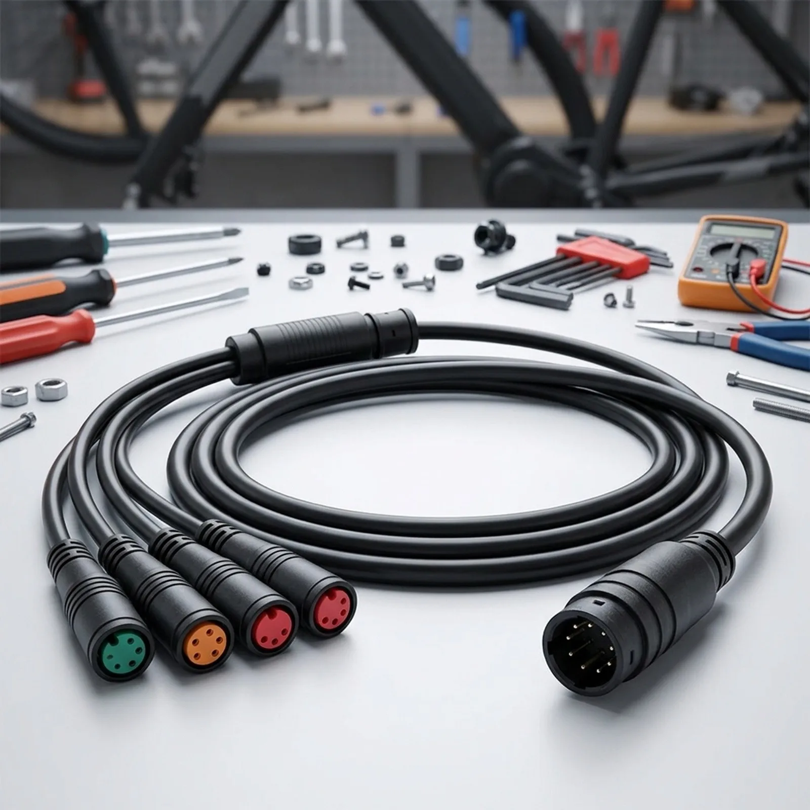 Electric Bike Wiring E-Bike Controller Cable Optimized Functionality Waterproof Technology Flexible Design For E-Bikes