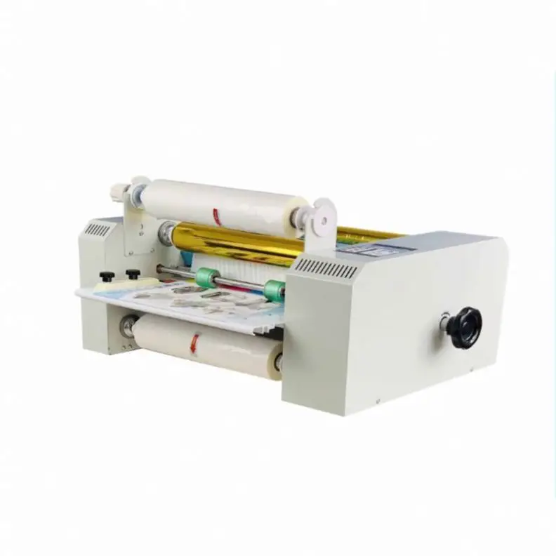 GS-360 Desktop 340mm Width Electric Roll Laminator Machine With Foil Stamping Function