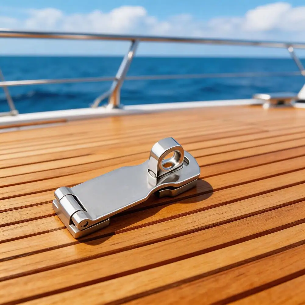 Boat Latch Marine Door Hasp 75mm X 25mm Easy Installation Marine Door Hardware Rust Resistant Saltwater Resistant Swivel Latch