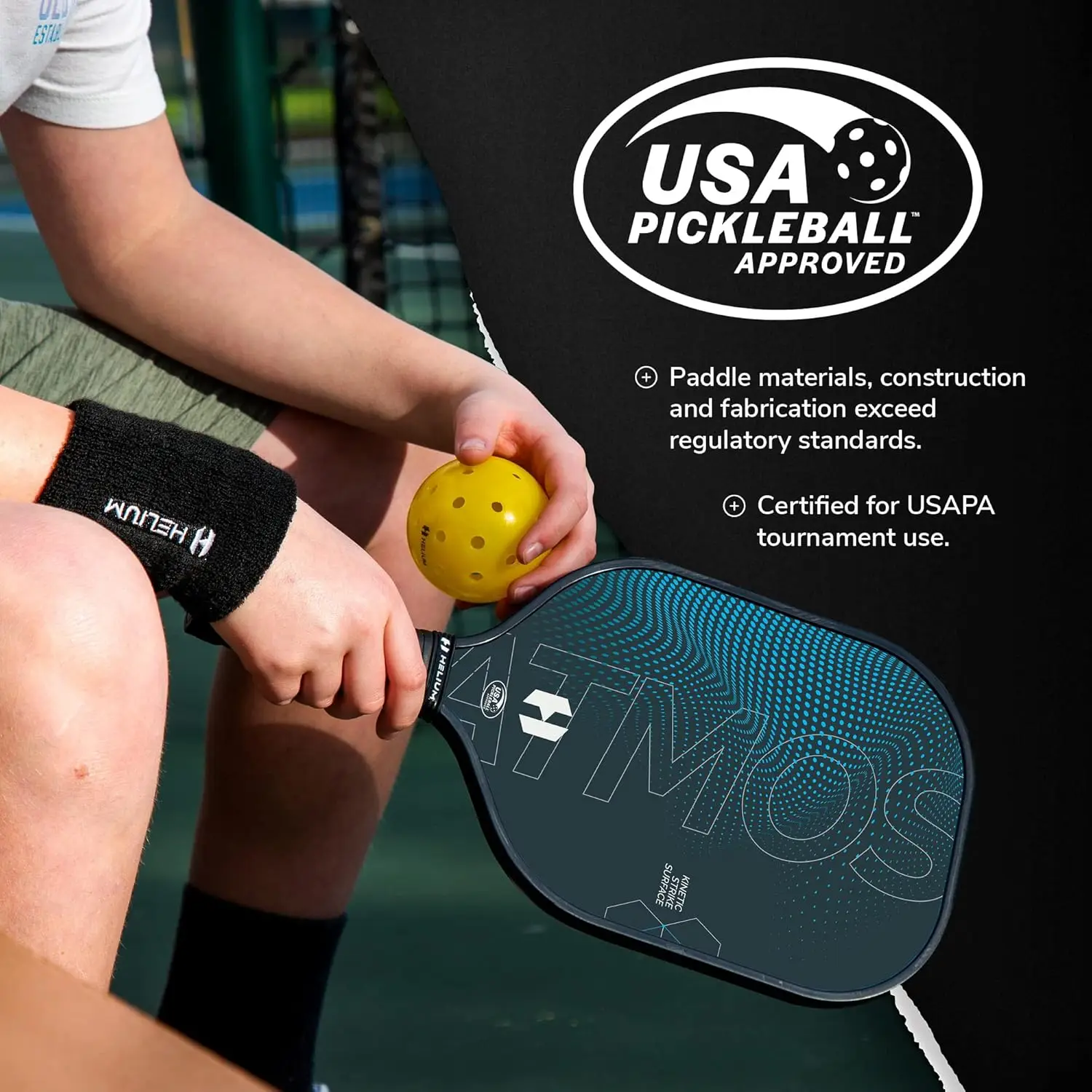 Carbon Fiber Pickleball Paddles - USAPA Certified - High-Spin Texture, Lightweight Honeycomb Core