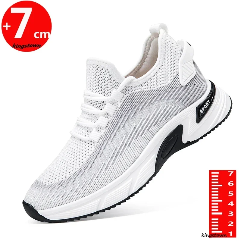 

New Sneakers Man Elevator Shoes Height Increase Shoes for Men Insoles 6CM Mesh Breathable Sports Heightening Footwear Tall Shoes
