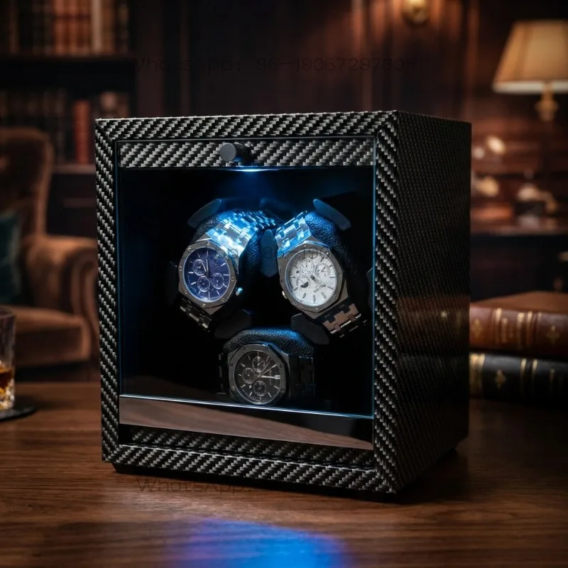 Black walnut wood 3-position automatic watch shaker Electric machinery Watch winding motor box