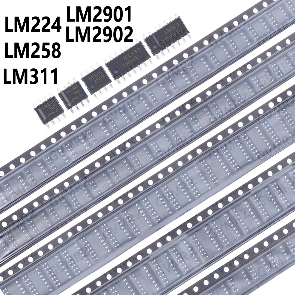 10/20/50/100PCS/LOT SOP NE5532 NE555 LM224 LM258 LM2901 LM2902 LM2903 LM2904 LM311 LM324 LM339 LM358 LM386 LM393 LM4871