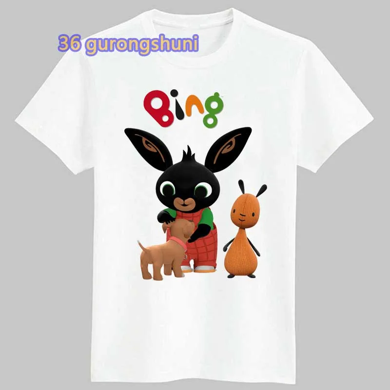 Kids T Shirt For Boys Kid Short Sleeve children clothing Girls Clothes Tshirt Girl Bunny Graphic Tee Rabbits Kawaii T-shirts