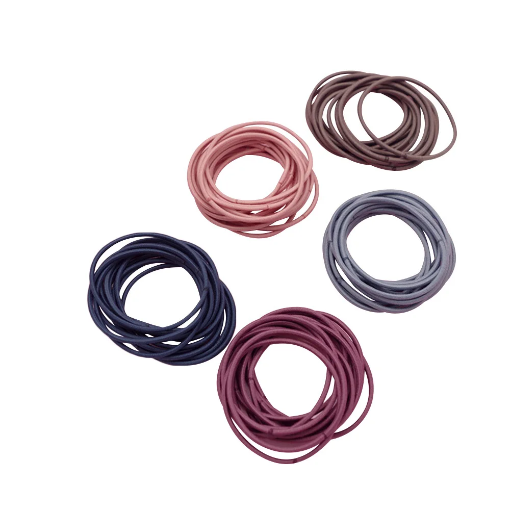

100Pcs Elastic Hair Ties Seamless Hair Rope High Stretch Ponytail Holders for Women Girls Everyday Use Ponytail Holder