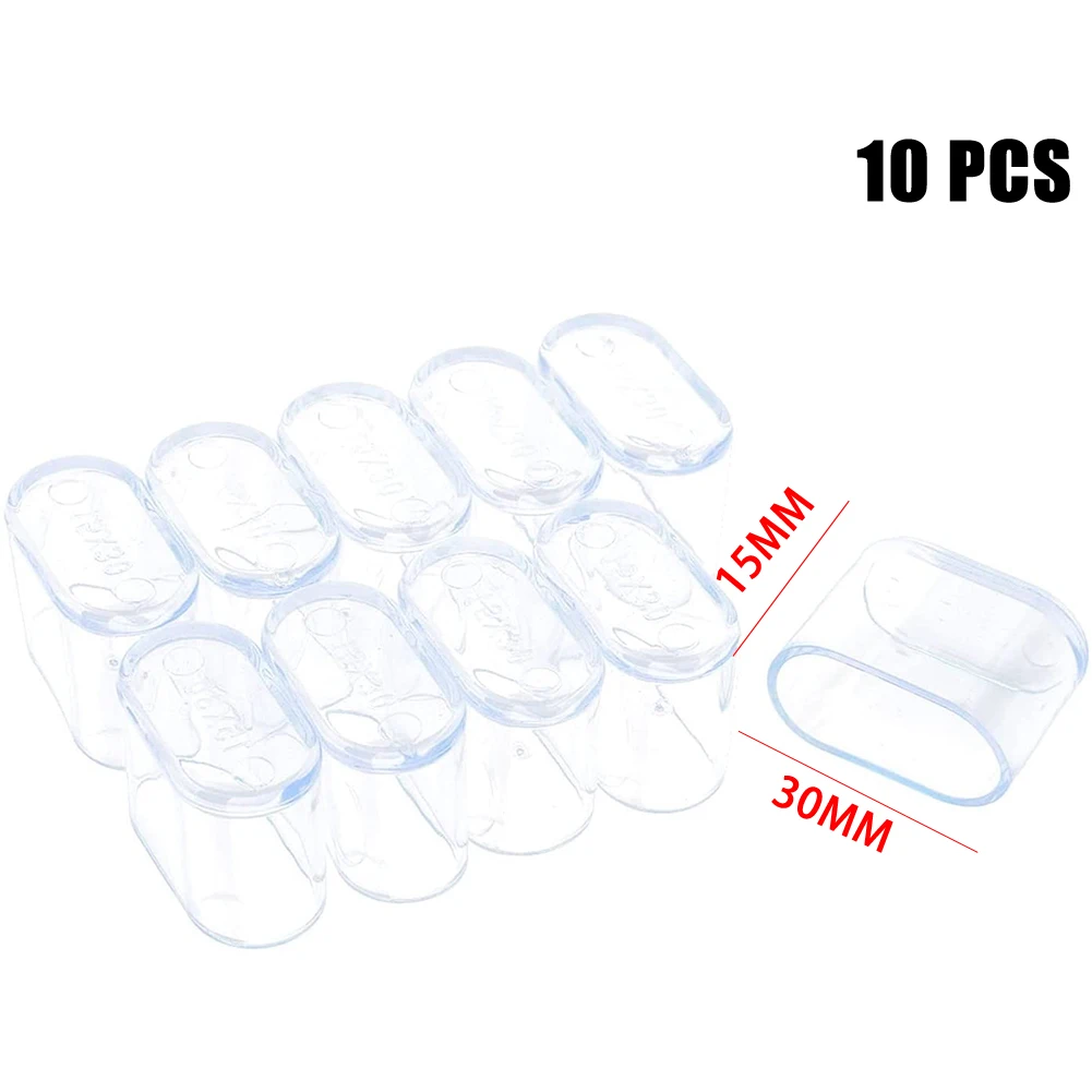 10pcs Chair Leg Cap Rubber Oval Covers Furniture Table Feet Floor Protectors For Chair Desk Office Table Leg Cover