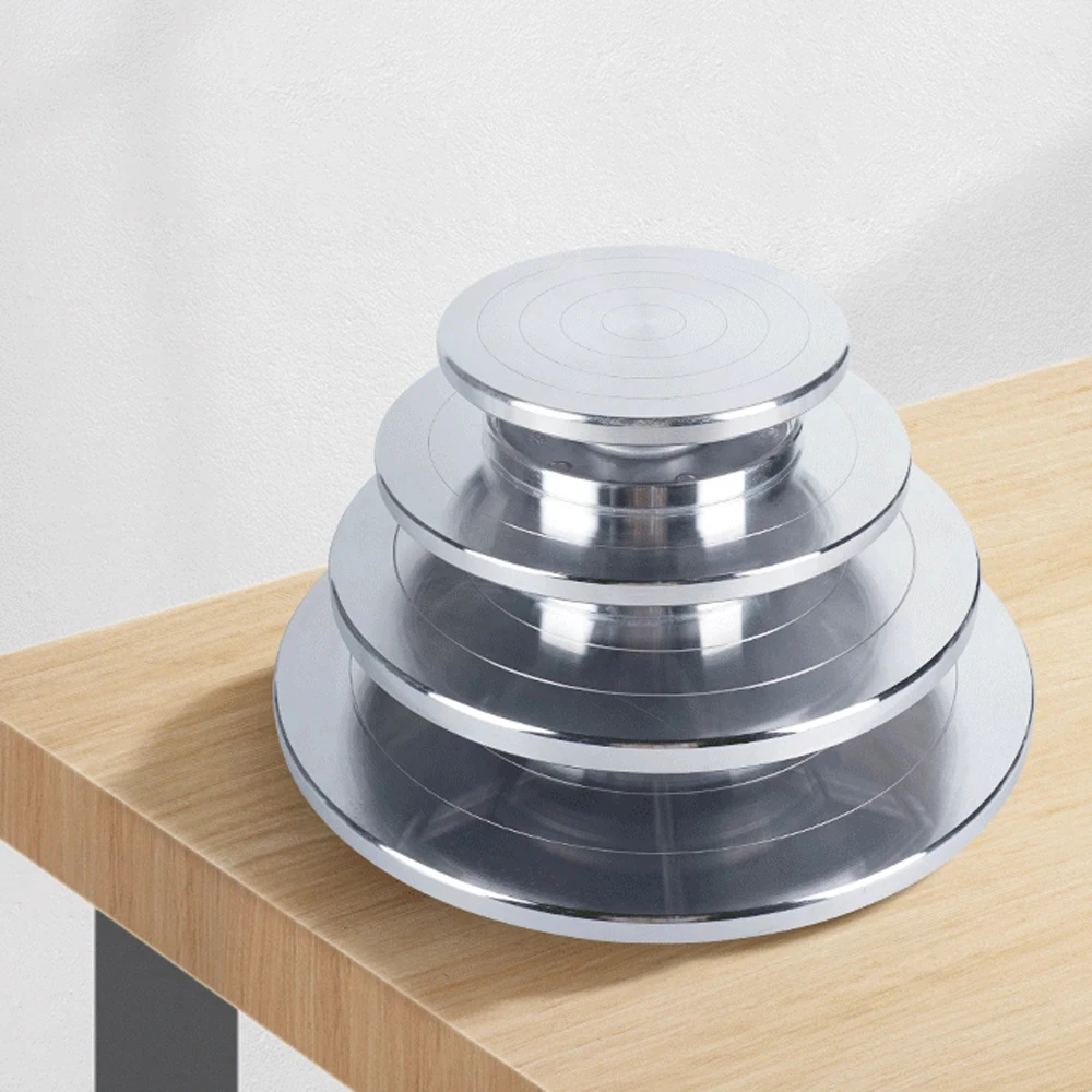 Aluminum Alloy Ceramic Turntable Double Sided Sculpture Turntable Clay Figurine Model Turntable Cake Handwheel