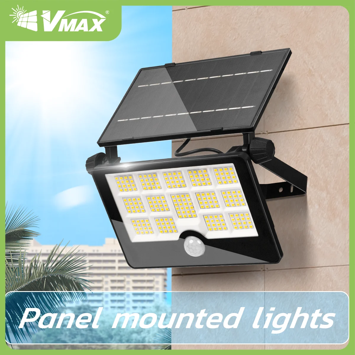 MODI Solar Spotlight: All-in-One 30W & 60W White Light Wonder! IP64 Waterproof, Portable, with Auto Switch & USB Charging.