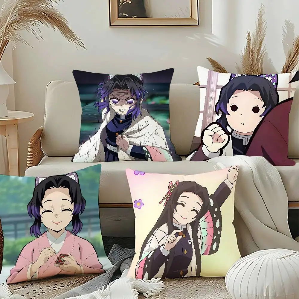 

Cute K-Kocho Shinobu Pillow Case Pillow Cover Cushion Case For Sofa Couch Polyester/Cotton Pillowcase For Fall Home Decor
