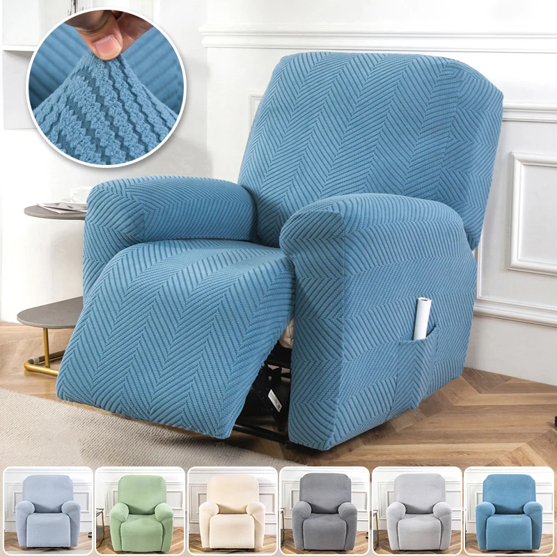 

1/2/3 Seater Jacquard Recliner Sofa Cover Stretch Anti-slip Lounge Chair Covers for Living Room All-inclusive Armchair Slipcover