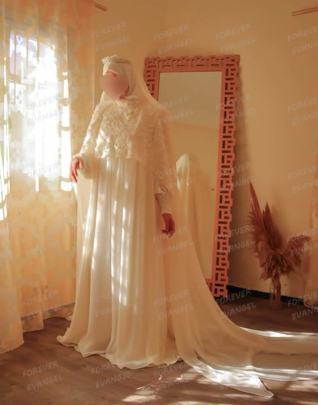 Einfache, elegante Brautkleider in A-Linie, formelle, glänzende Brautkleider mit langen Ärmeln für Frauen, muslimische, maßgeschneiderte, mit Pailletten besetzte Vestidos De Novia