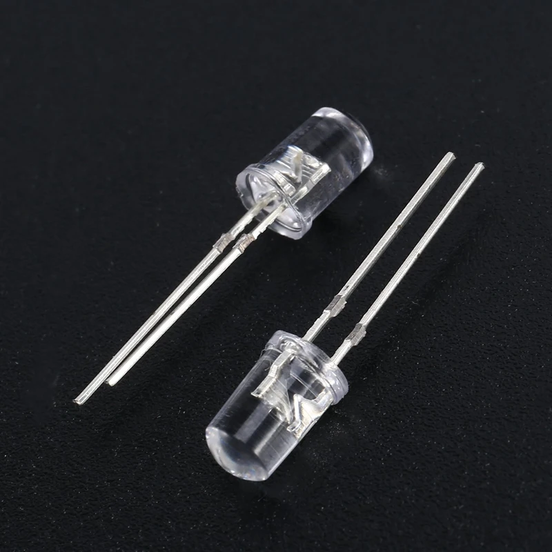 LICG 100Pcs/Lot 5Mm Round Purple Uv Led Diode Super Bright Water Clear Led Light Lamp Purple Color